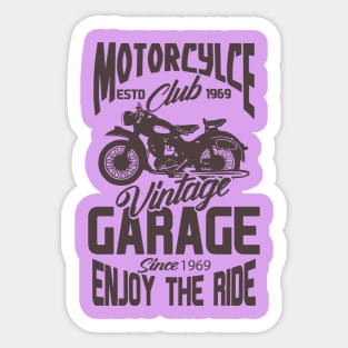 Retro Motorbike Sticker